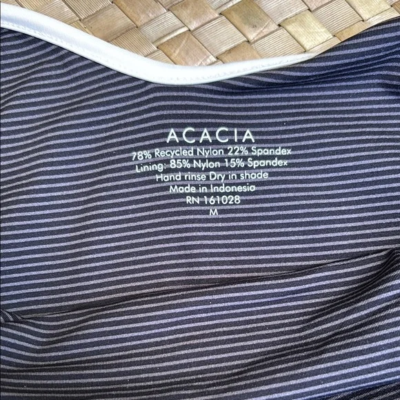 Acacia Swimwear Navy Striped One Piece - Picture 3 of 3